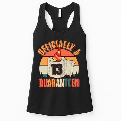 Officially A Quaranteen 13th Birthday Retro Womens Tank Top