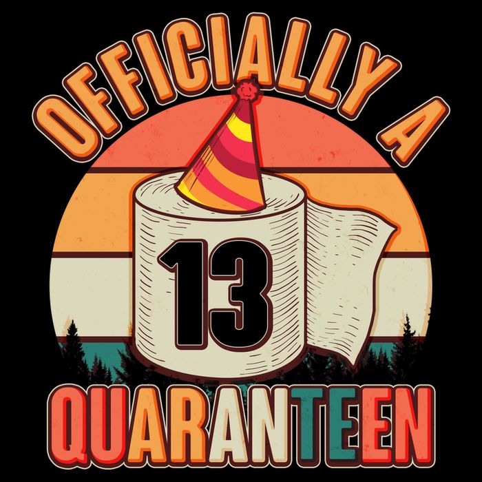 Officially A Quaranteen 13th Birthday Retro Baby Bodysuit