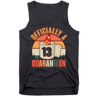 Officially A Quaranteen 13th Birthday Retro Tank Top