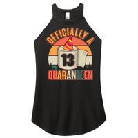 Officially A Quaranteen 13th Birthday Retro Women’s Perfect Tri Rocker Tank