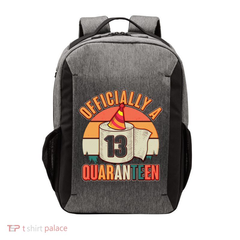 Officially A Quaranteen 13th Birthday Retro Vector Backpack