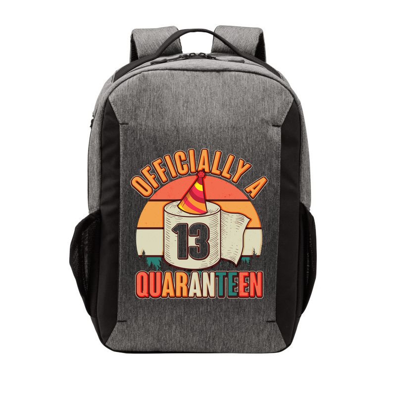 Officially A Quaranteen 13th Birthday Retro Vector Backpack