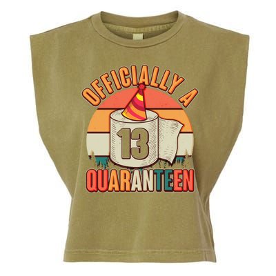 Officially A Quaranteen 13th Birthday Retro Garment-Dyed Women's Muscle Tee