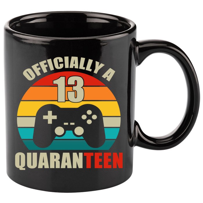 Officially Quaranteen 13th Birthday 11oz C Handle Ceramic Mug