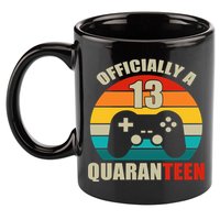 Officially Quaranteen 13th Birthday 11oz C Handle Ceramic Mug