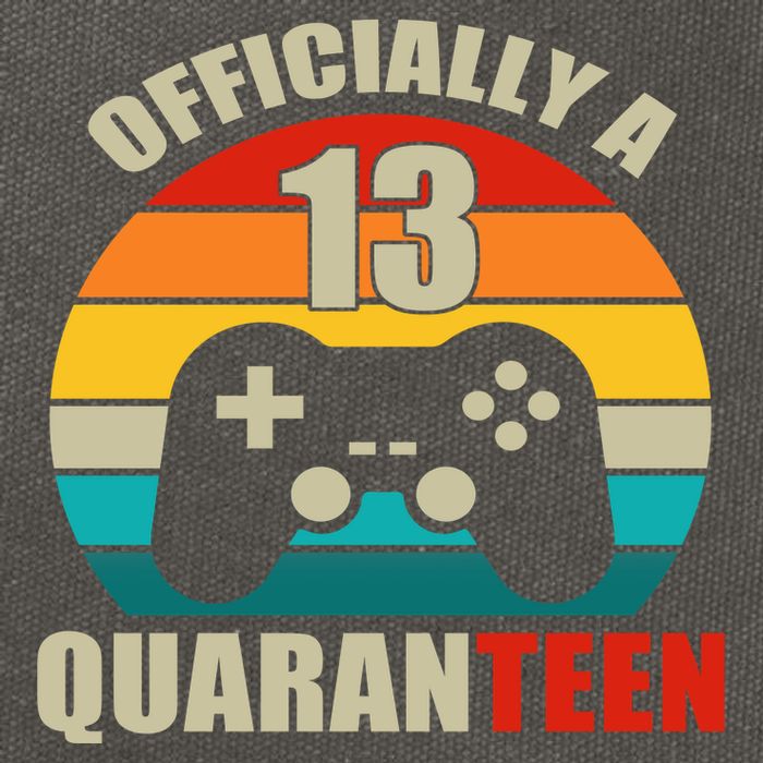 Officially Quaranteen 13th Birthday Cotton Canvas Backpack