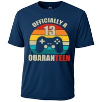 Officially Quaranteen 13th Birthday Cooling Performance Crew T-Shirt