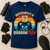 Officially Quaranteen 13th Birthday Cooling Performance Crew T-Shirt