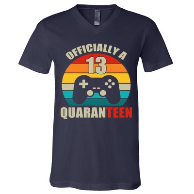 Officially Quaranteen 13th Birthday V-Neck T-Shirt