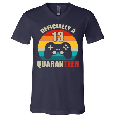 Officially Quaranteen 13th Birthday V-Neck T-Shirt