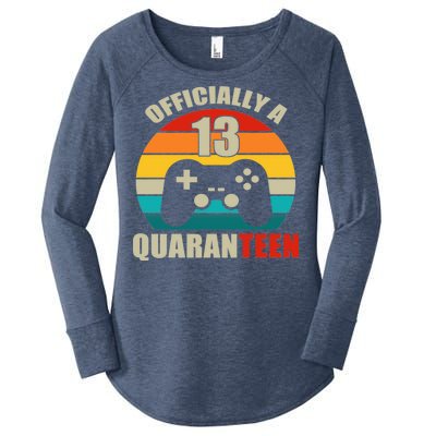 Officially Quaranteen 13th Birthday Women's Perfect Tri Tunic Long Sleeve Shirt