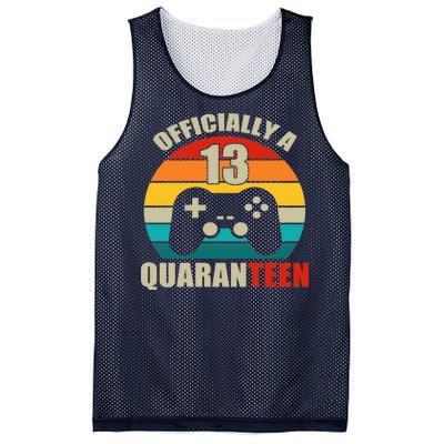 Officially Quaranteen 13th Birthday Mesh Reversible Basketball Jersey Tank