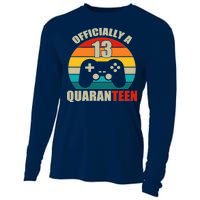 Officially Quaranteen 13th Birthday Cooling Performance Long Sleeve Crew