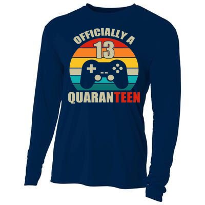 Officially Quaranteen 13th Birthday Cooling Performance Long Sleeve Crew