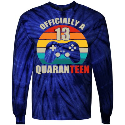 Officially Quaranteen 13th Birthday Tie-Dye Long Sleeve Shirt