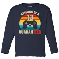 Officially Quaranteen 13th Birthday Toddler Long Sleeve Shirt