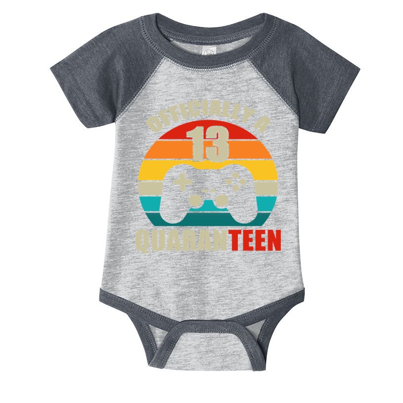 Officially Quaranteen 13th Birthday Infant Baby Jersey Bodysuit