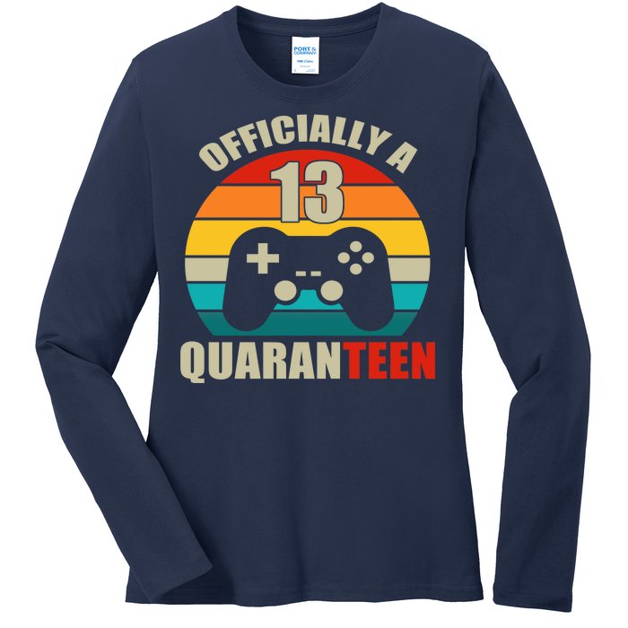 Officially Quaranteen 13th Birthday Ladies Long Sleeve Shirt