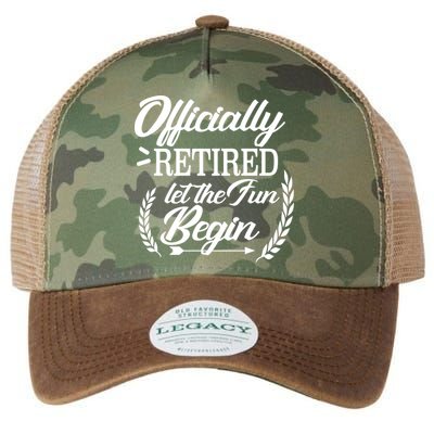 Officially Retired Let The Fun Begin Legacy Tie Dye Trucker Hat