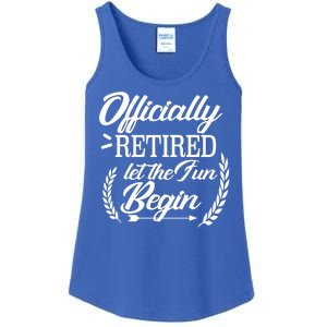 Officially Retired Let The Fun Begin Ladies Essential Tank