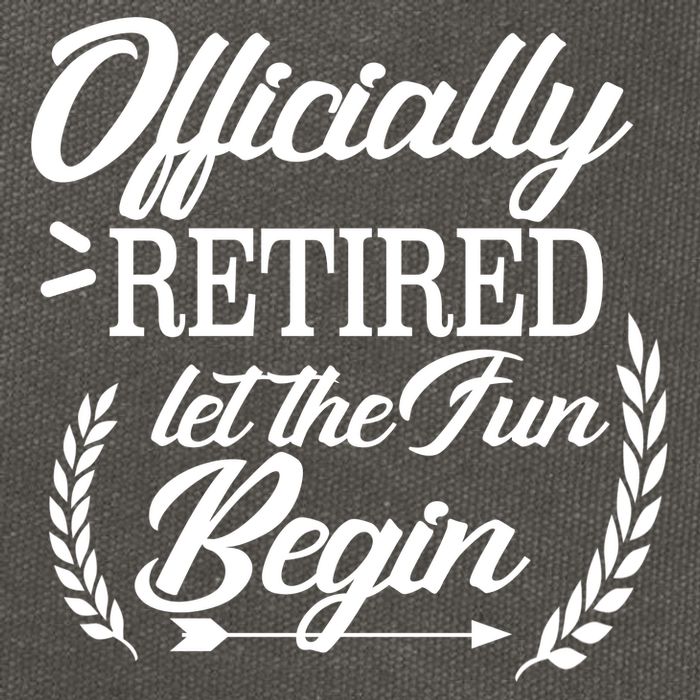 Officially Retired Let The Fun Begin Cotton Canvas Backpack