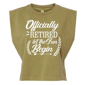 Officially Retired Let The Fun Begin Garment-Dyed Women's Muscle Tee