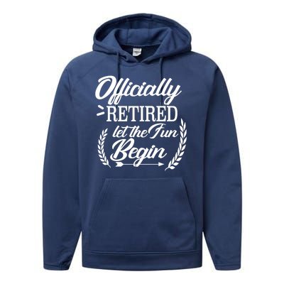 Officially Retired Let The Fun Begin Performance Fleece Hoodie