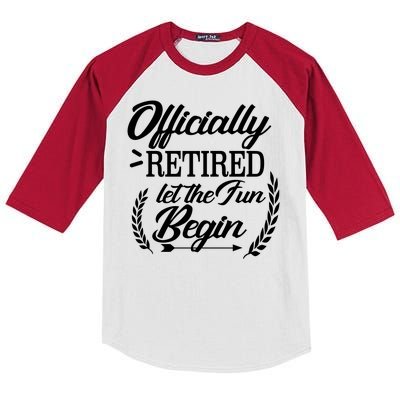 Officially Retired Let The Fun Begin Kids Colorblock Raglan Jersey