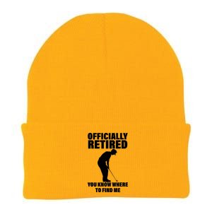 Officially Retired You Know Where To Find Me Knit Cap Winter Beanie