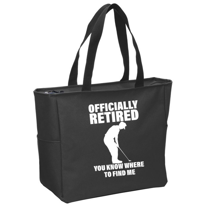 Officially Retired You Know Where To Find Me Zip Tote Bag