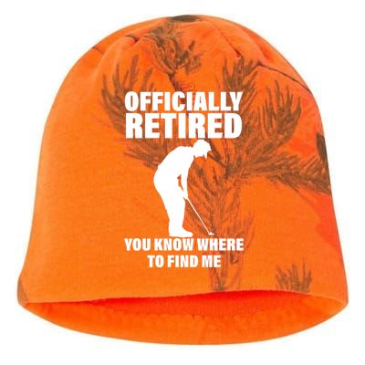 Officially Retired You Know Where To Find Me Kati - Camo Knit Beanie