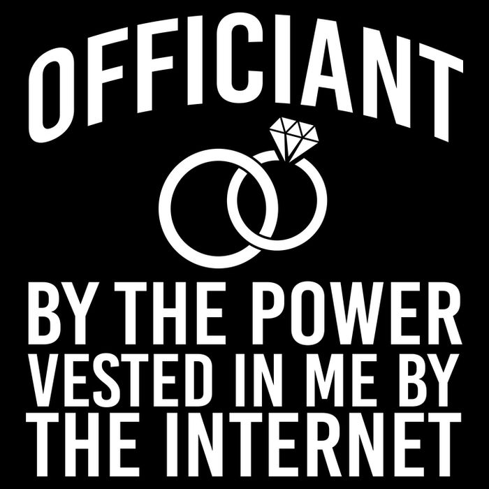 Officiant By The Power Vested I Me By The Internet Backpack