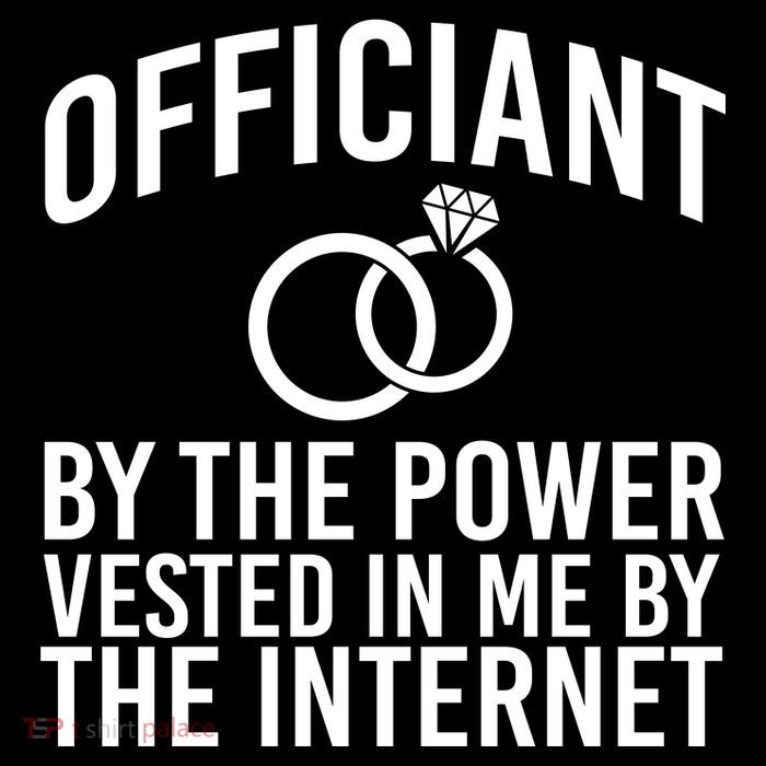 Officiant By The Power Vested I Me By The Internet Drawstring Bag