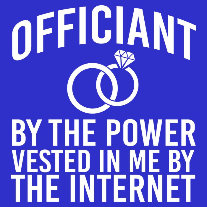 Officiant By The Power Vested I Me By The Internet Apron