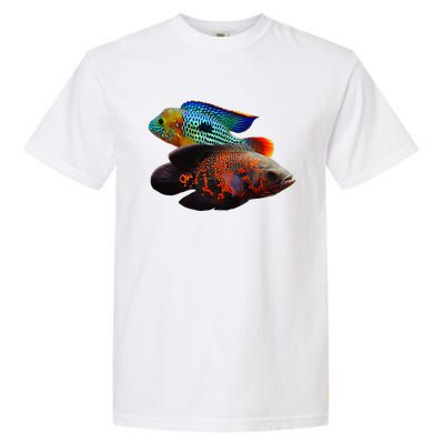 Oscar Fish Green Terror Cichlids Monster Fish Aquarium Garment-Dyed Heavyweight T-Shirt