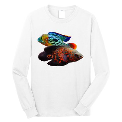 Oscar Fish Green Terror Cichlids Monster Fish Aquarium Long Sleeve Shirt