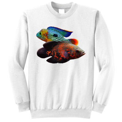 Oscar Fish Green Terror Cichlids Monster Fish Aquarium Sweatshirt