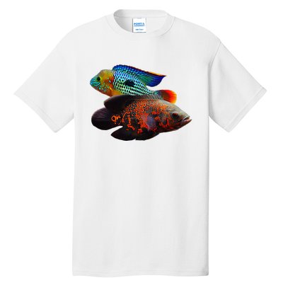 Oscar Fish Green Terror Cichlids Monster Fish Aquarium Tall T-Shirt