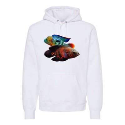 Oscar Fish Green Terror Cichlids Monster Fish Aquarium Premium Hoodie