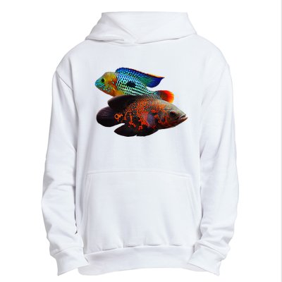 Oscar Fish Green Terror Cichlids Monster Fish Aquarium Urban Pullover Hoodie