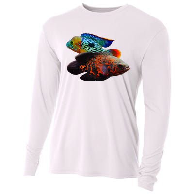 Oscar Fish Green Terror Cichlids Monster Fish Aquarium Cooling Performance Long Sleeve Crew