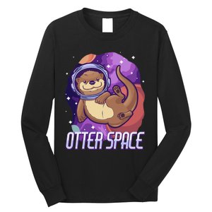 otter funny gifts otter space otter lovers Long Sleeve Shirt