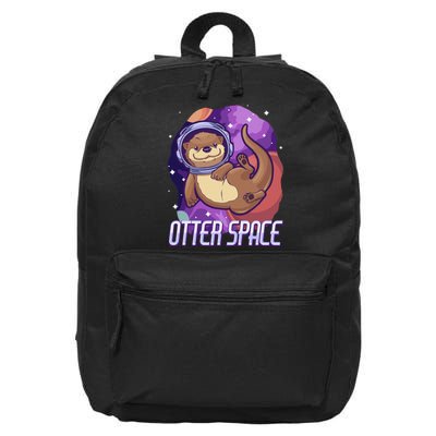 otter funny gifts otter space otter lovers 16 in Basic Backpack