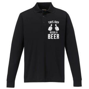 Oktoberfest Funny Guy Needs A Beer Alcohol Drinking Brewery Performance Long Sleeve Polo