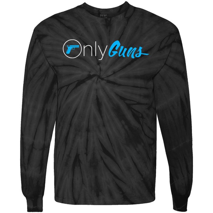 Onlyguns Funny Gun Owner Meme Parody Tie-Dye Long Sleeve Shirt