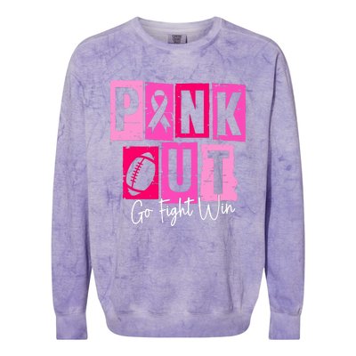 Out Football Go Fight Win Colorblast Crewneck Sweatshirt