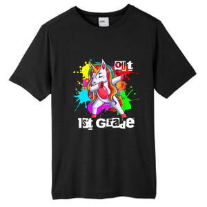 Out First Grade 1St Grade Graduation Magical Unicorn Dabbing Gift Tall Fusion ChromaSoft Performance T-Shirt