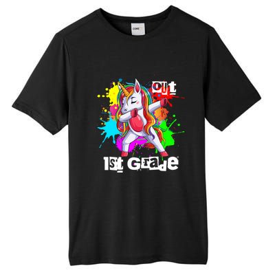 Out First Grade 1St Grade Graduation Magical Unicorn Dabbing Gift Tall Fusion ChromaSoft Performance T-Shirt