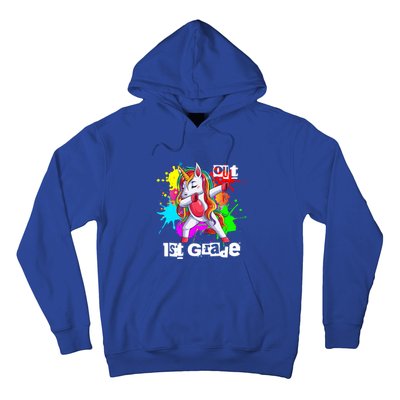 Out First Grade 1St Grade Graduation Magical Unicorn Dabbing Gift Hoodie