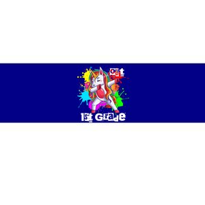 Out First Grade 1St Grade Graduation Magical Unicorn Dabbing Gift Bumper Sticker